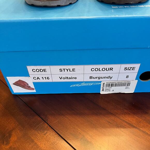 Fluevog "Voltaire" Chukka Boot with Fringe, Size 8 - Picture 3 of 4